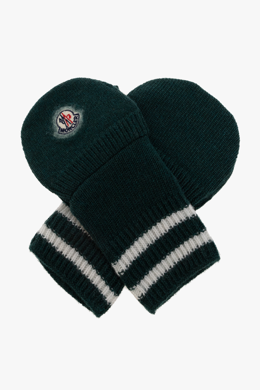 Black unisex moncler hat & glove cheapest set